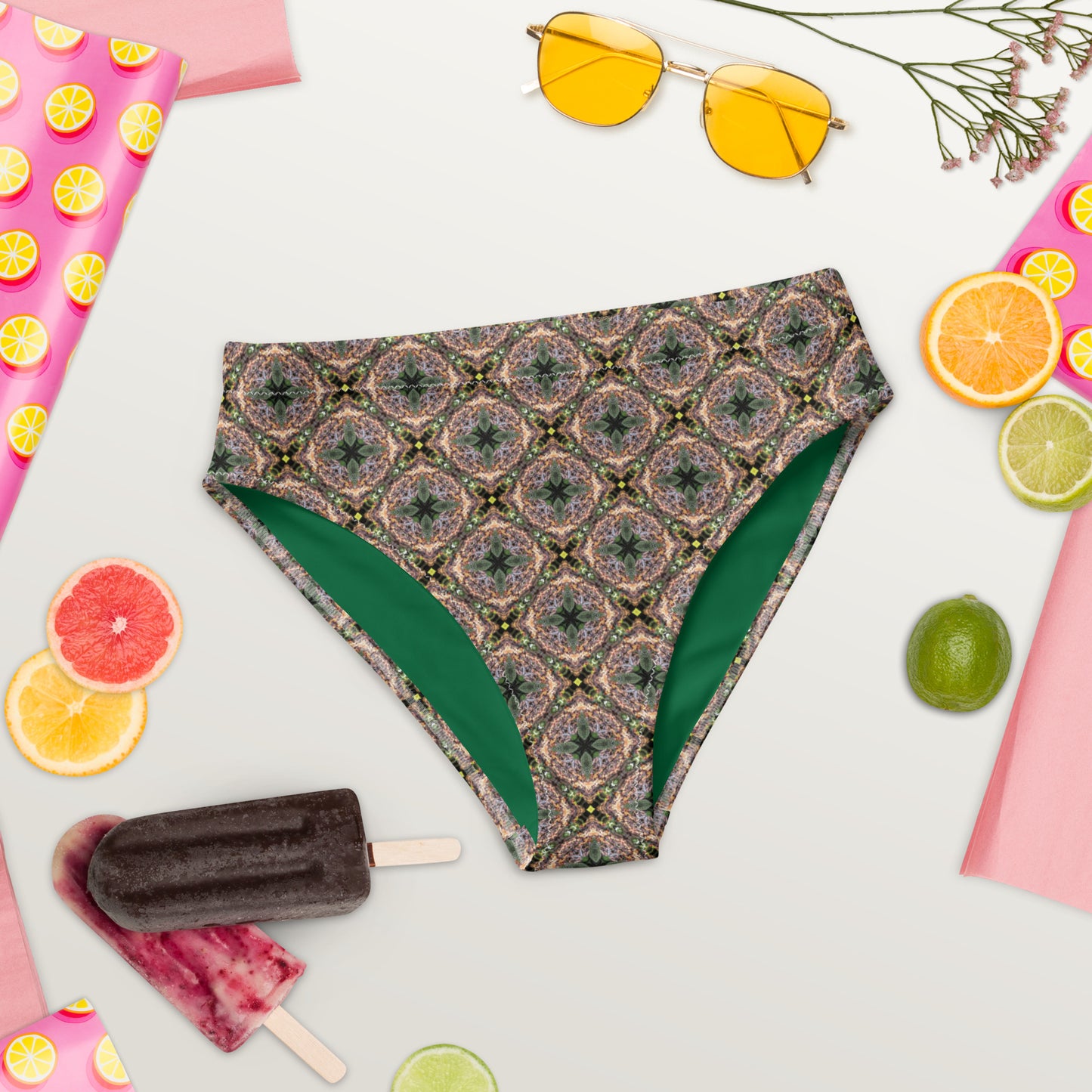 Singapore recycled high-waisted bikini bottom
