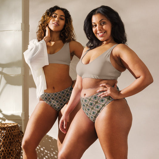 Singapore recycled high-waisted bikini bottom