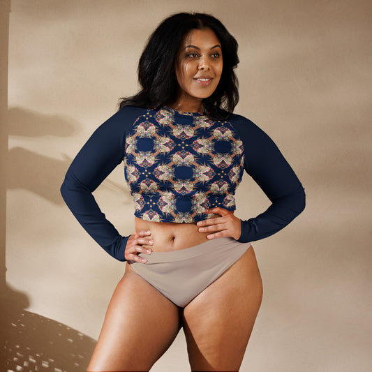 Uluwatu rash guard - recycled long-sleeve crop top