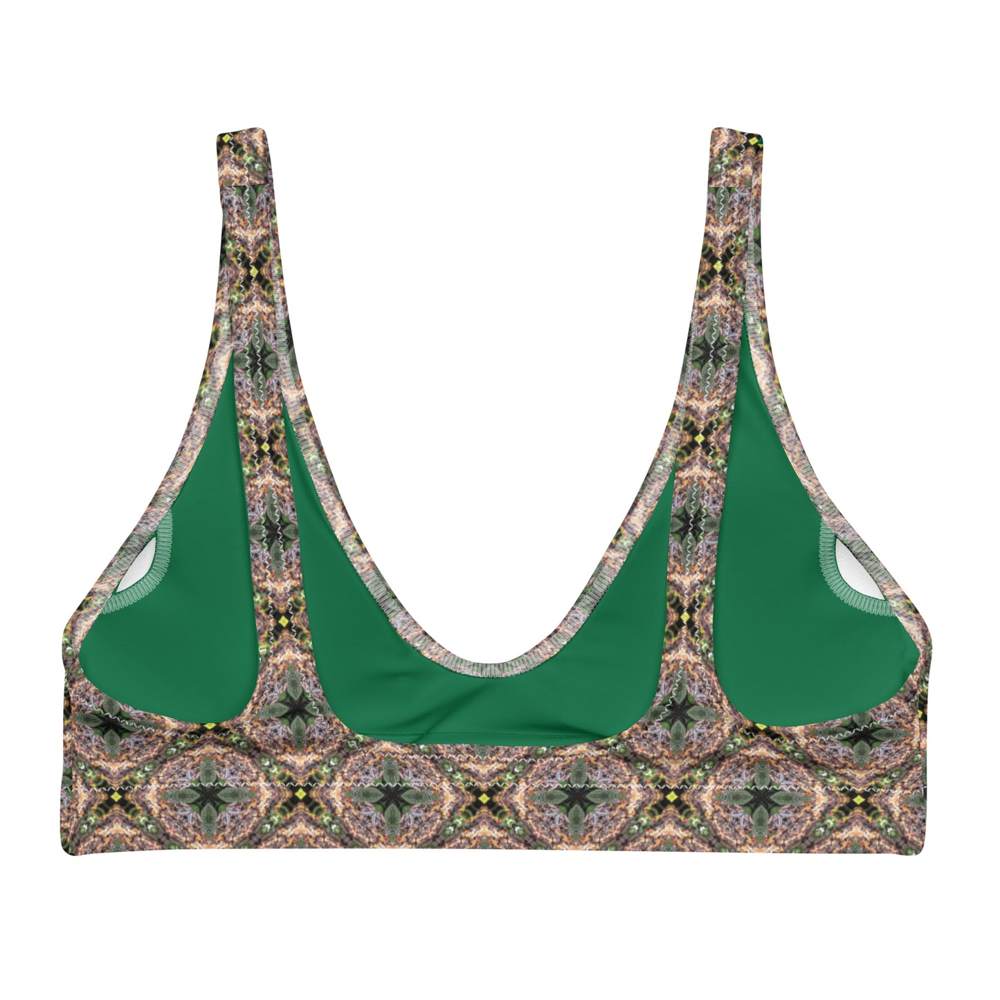 Recycled padded bikini top