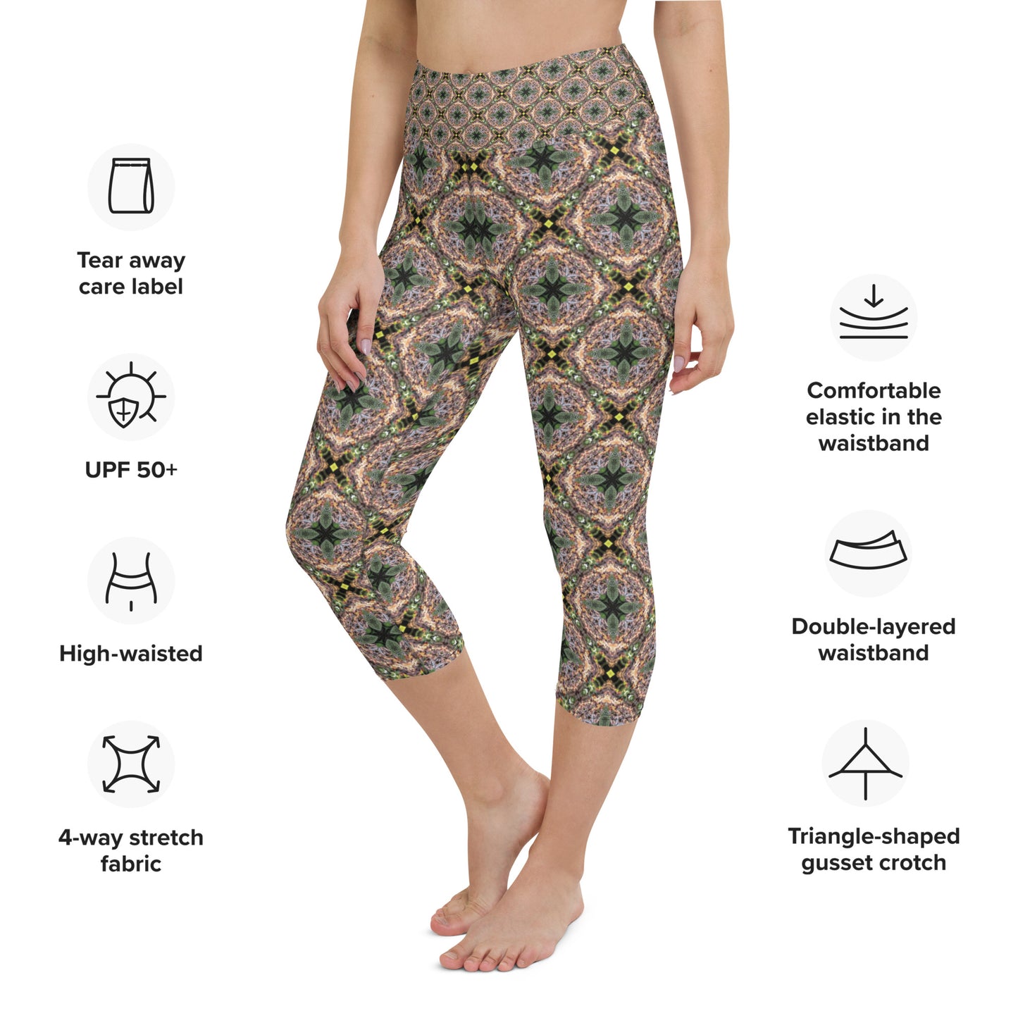 Singapore - Pattern Yoga Capri Leggings