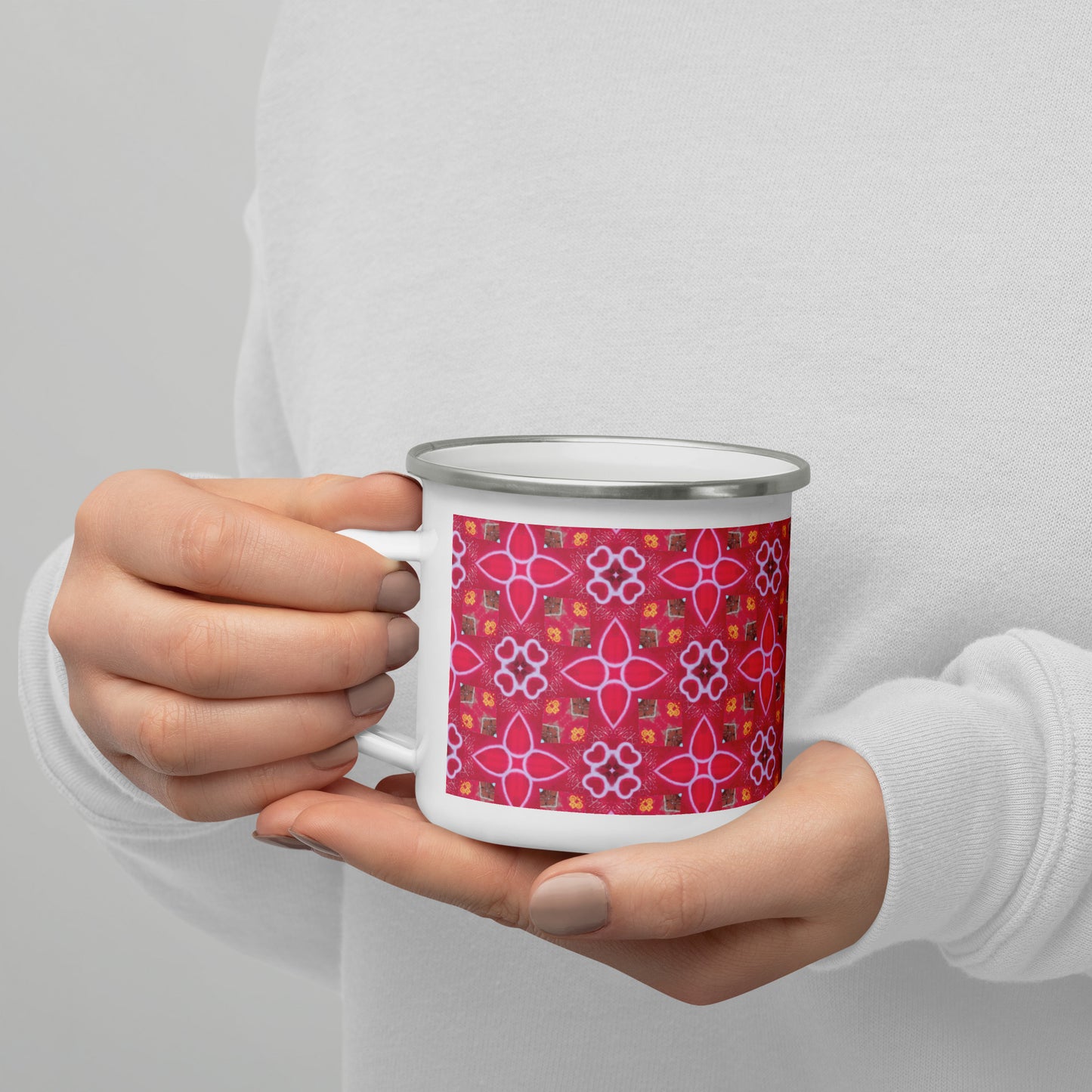 Happy Heart Enamel Mug